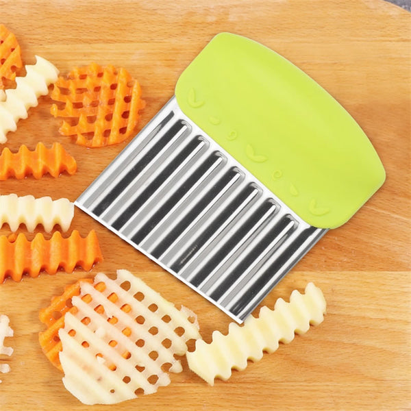 Potato Wavy Cutter Stainless Steel Potato Chips Slicer French Fry